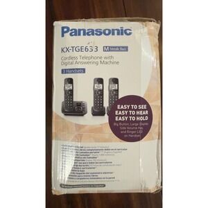 Panasonic KX TGE633 Cordless Telephone 3 Digital Answering Machine
